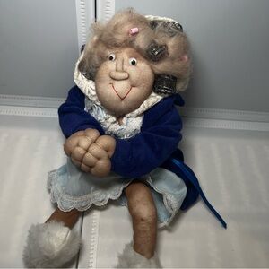 Handmade Aging Grandma Nightgown And Robe With Hair Rollers Gag Gift